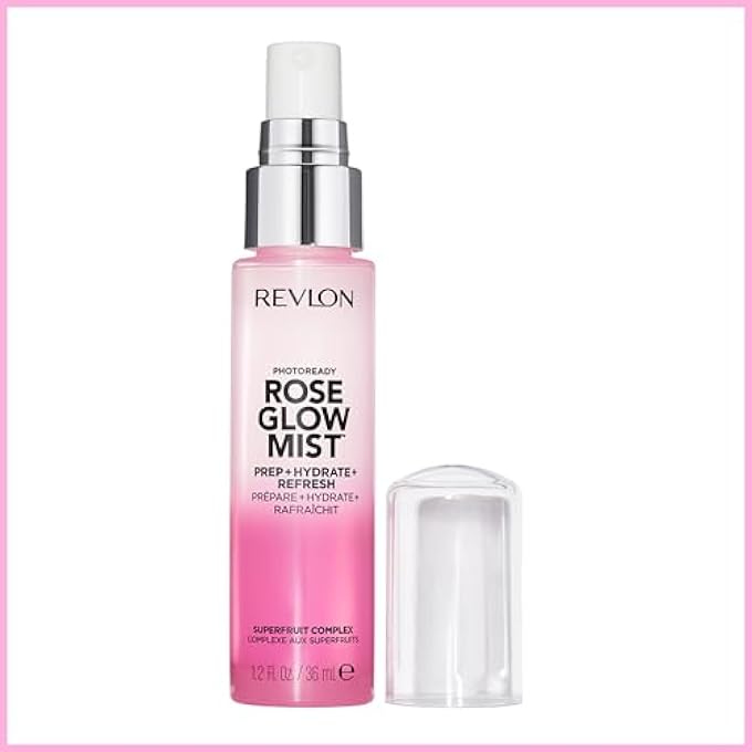 Revlon PHOTOREADY ROSE GLOW FACE PRIMER PREP HYDRATE REFRESH SPRAY WITH SHEER COVERAGE INFUSED WITH NOURISHING OILS AND SUPER FRUIT COMPLEX 1.2 FL. OZ, MIST, 1 COUNT - Image 4